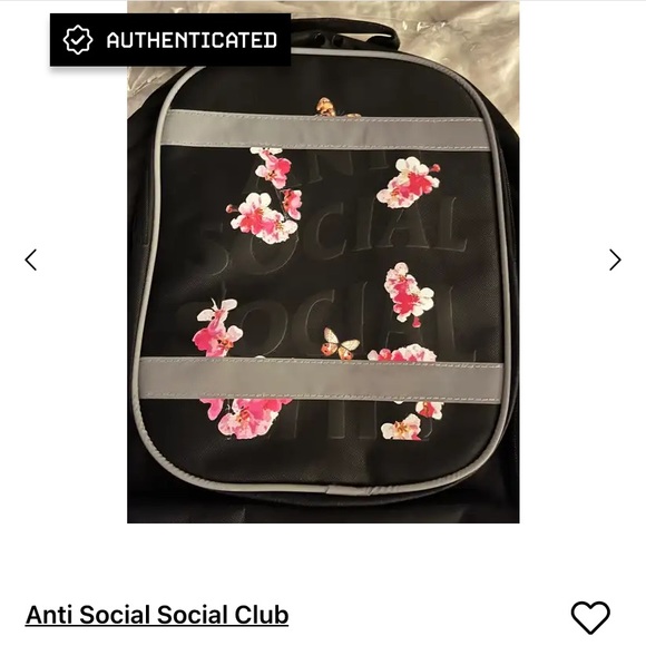 Anti Social Social Club Flower Print Backpack